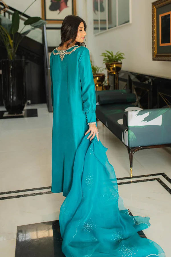 Jeem | Luxury Pret | ANNA TEAL by Designer Jeem - House of Maryam - Pakistani Designer Ethnic Wear in {{ shop.shopifyCountryName }}