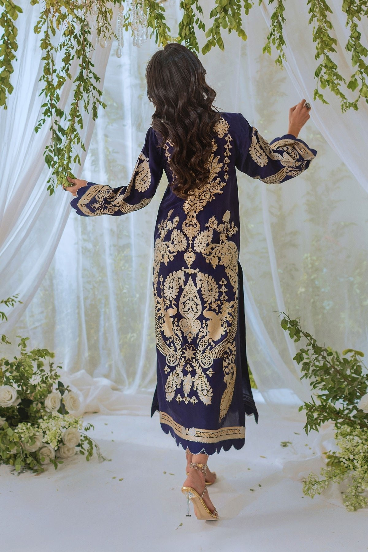 Annus Abrar | Lumi Eid Edit | Aneta-Brand:Annus Abrar-Type:Ladies Clothes-Midnight Blue-Silk-House of Maryam- Buy in UK, USA