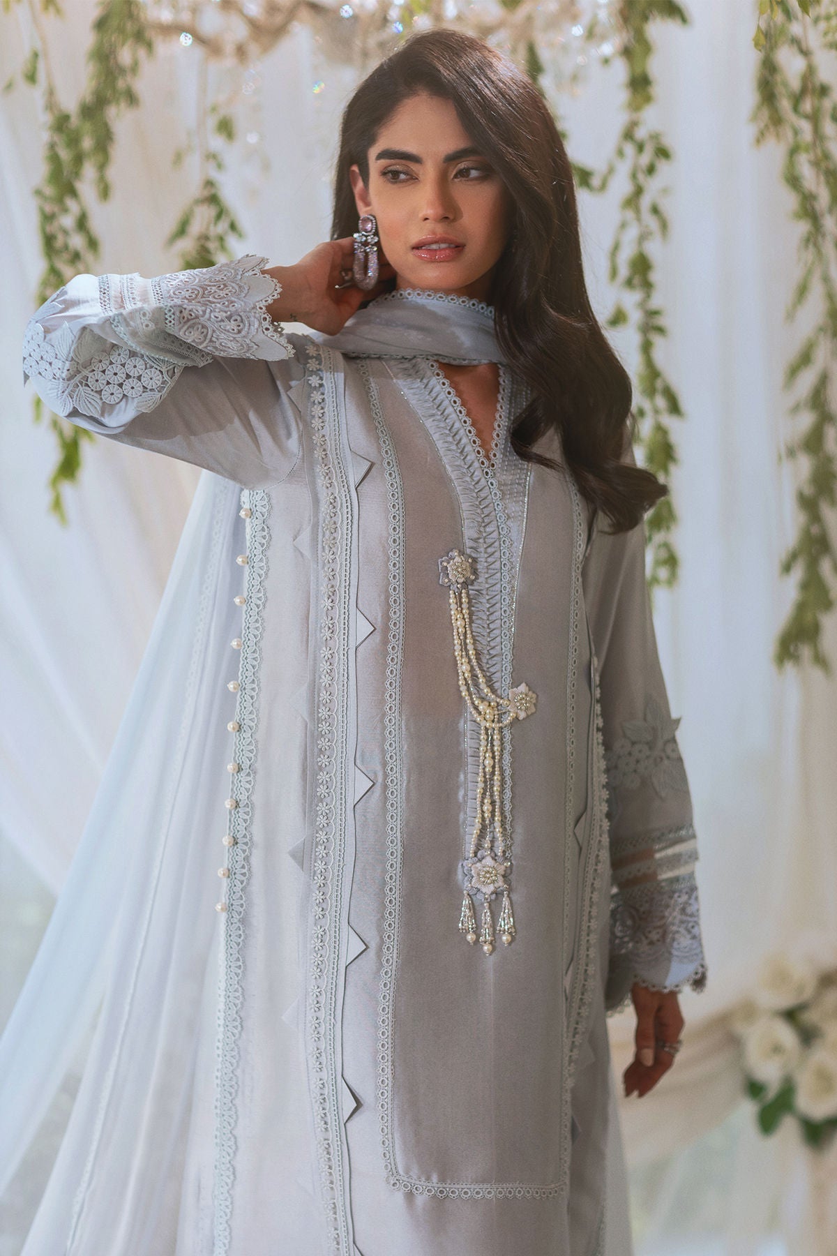 Annus Abrar | Lumi Eid Edit | Anural-Brand:Annus Abrar-Type:Ladies Clothes-Powder Blue-Silk-House of Maryam- Buy in UK, USA