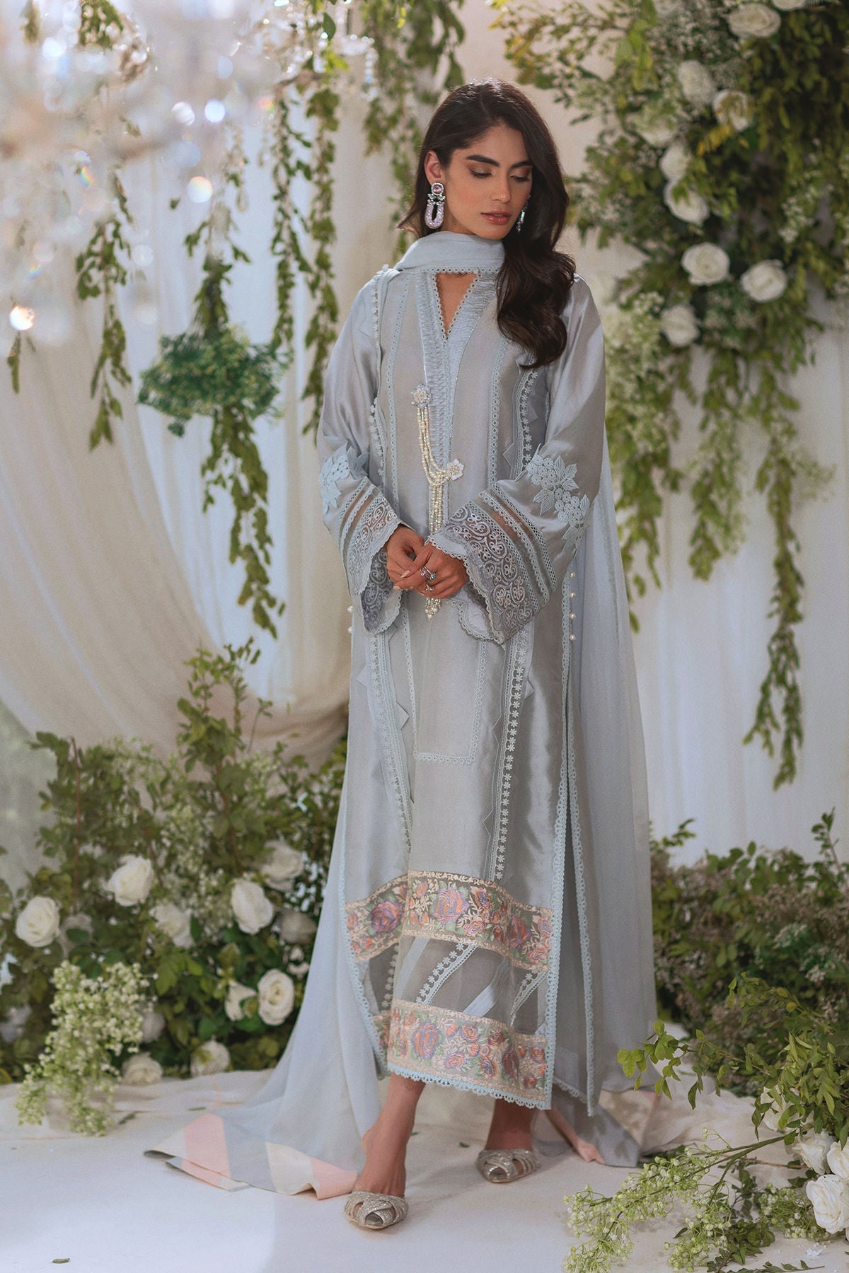 Annus Abrar | Lumi Eid Edit | Anural-Brand:Annus Abrar-Type:Ladies Clothes-Powder Blue-Silk-House of Maryam- Buy in UK, USA