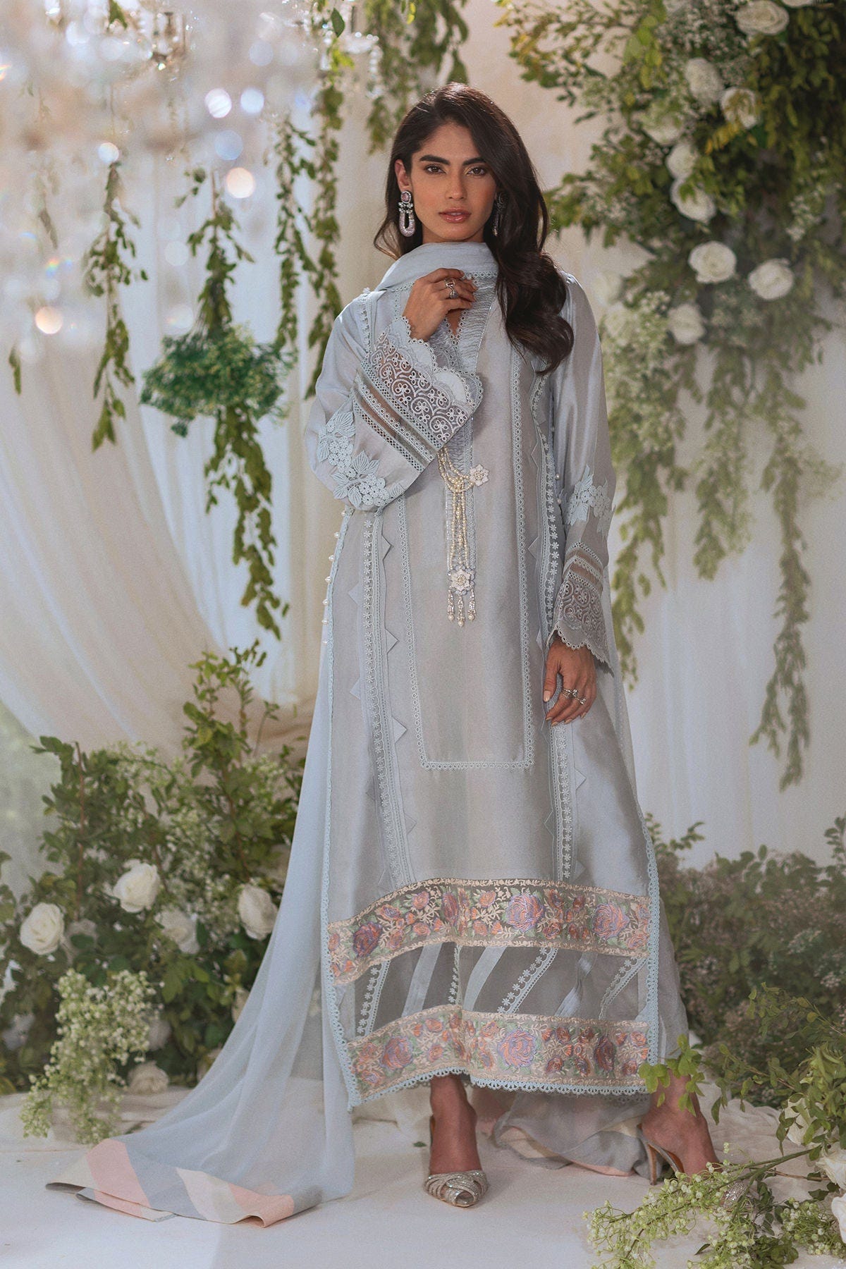 Annus Abrar | Lumi Eid Edit | Anural-Brand:Annus Abrar-Type:Ladies Clothes-Powder Blue-Silk-House of Maryam- Buy in UK, USA