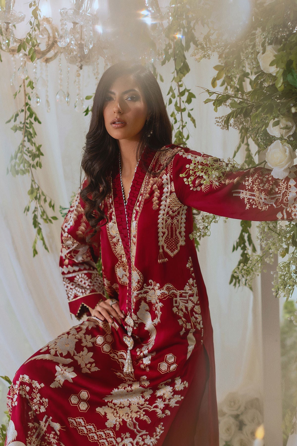 Annus Abrar | Lumi Eid Edit | Edena-Brand:Annus Abrar-Type:Ladies Clothes-Berry-Silk-House of Maryam- Buy in UK, USA