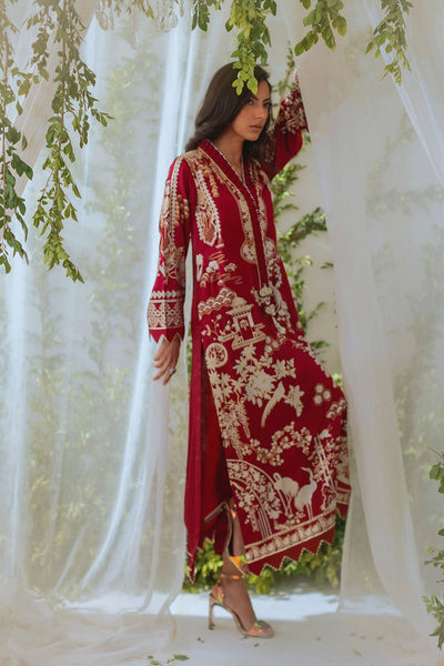Annus Abrar | Lumi Eid Edit | Edena-Brand:Annus Abrar-Type:Ladies Clothes-Berry-Silk-House of Maryam- Buy in UK, USA