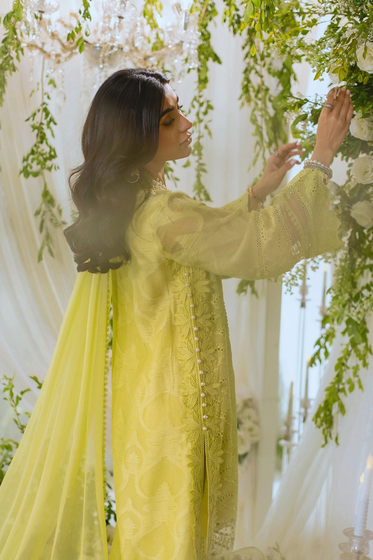 Annus Abrar | Lumi Eid Edit | Johana-Brand:Annus Abrar-Type:Ladies Clothes-Kiwi Green-Schiffli-House of Maryam- Buy in UK, USA