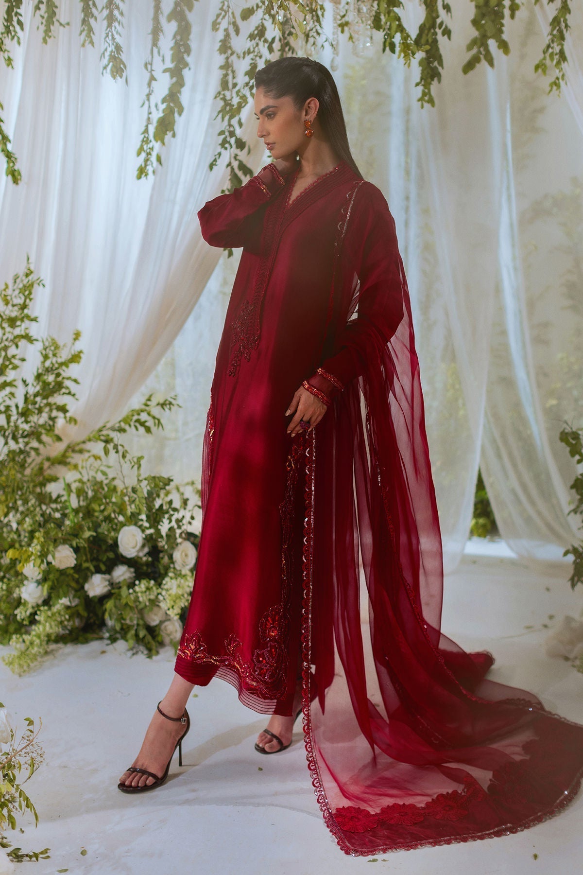 Annus Abrar | Lumi Eid Edit | Layaan-Brand:Annus Abrar-Type:Ladies Clothes-Berry-Silk-House of Maryam- Buy in UK, USA