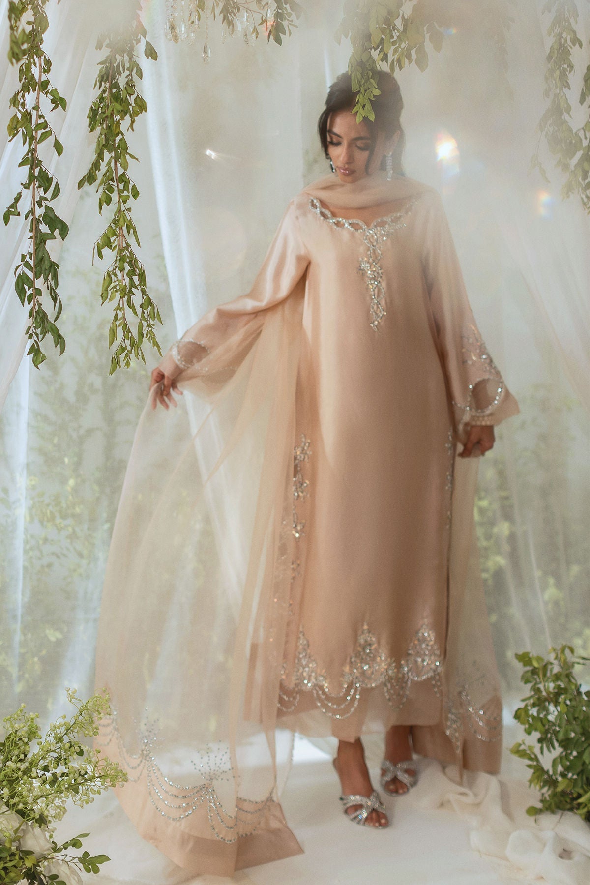 Annus Abrar | Lumi Eid Edit | Meysana-Brand:Annus Abrar-Type:Ladies Clothes-Nude-Silk-House of Maryam- Buy in UK, USA