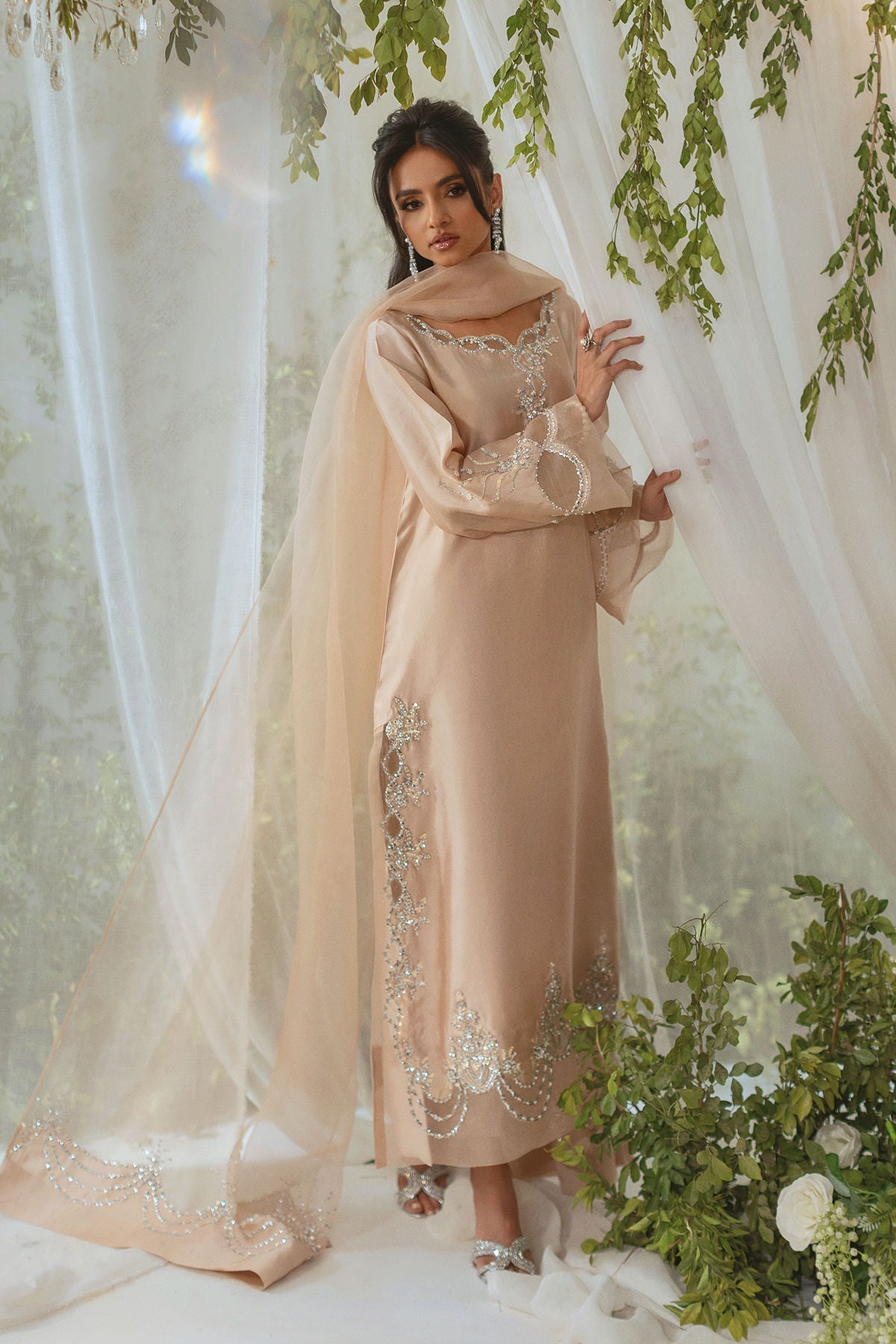Annus Abrar | Lumi Eid Edit | Meysana-Brand:Annus Abrar-Type:Ladies Clothes-Nude-Silk-House of Maryam- Buy in UK, USA