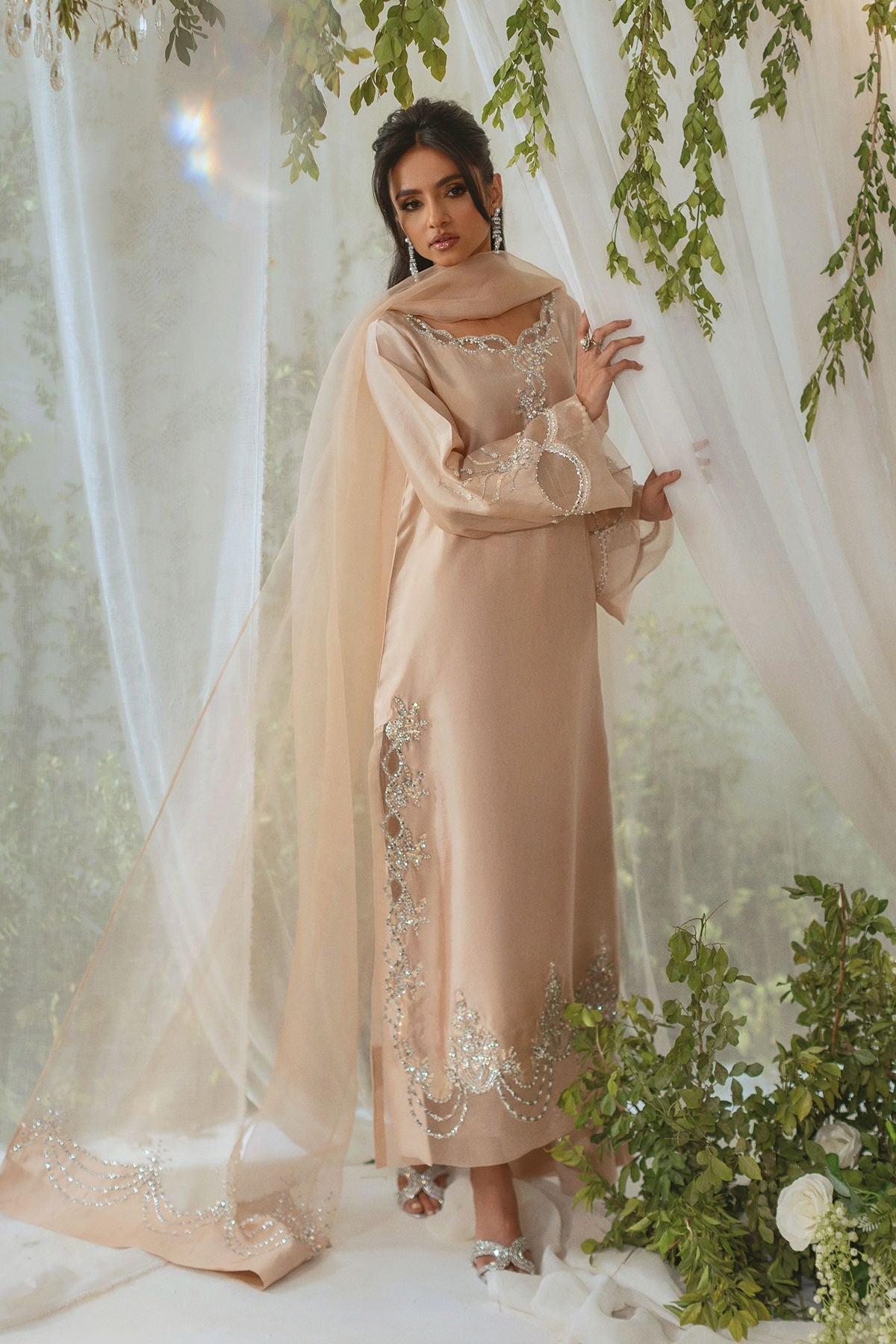 Annus Abrar | Lumi Eid Edit | Meysana-Brand:Annus Abrar-Type:Ladies Clothes-Nude-Silk-House of Maryam- Buy in UK, USA