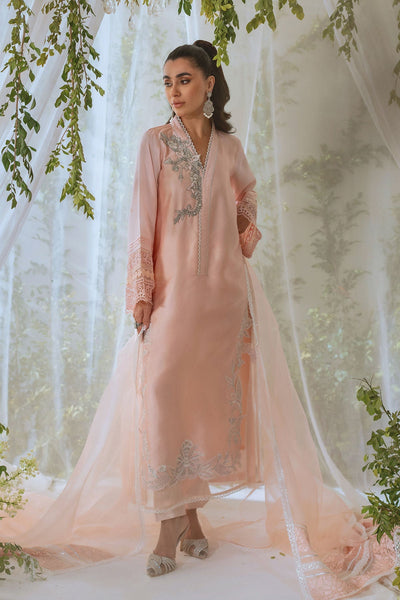 Annus Abrar | Lumi Eid Edit | Nayimah-Brand:Annus Abrar-Type:Ladies Clothes-Pale Peach-Silk-House of Maryam- Buy in UK, USA