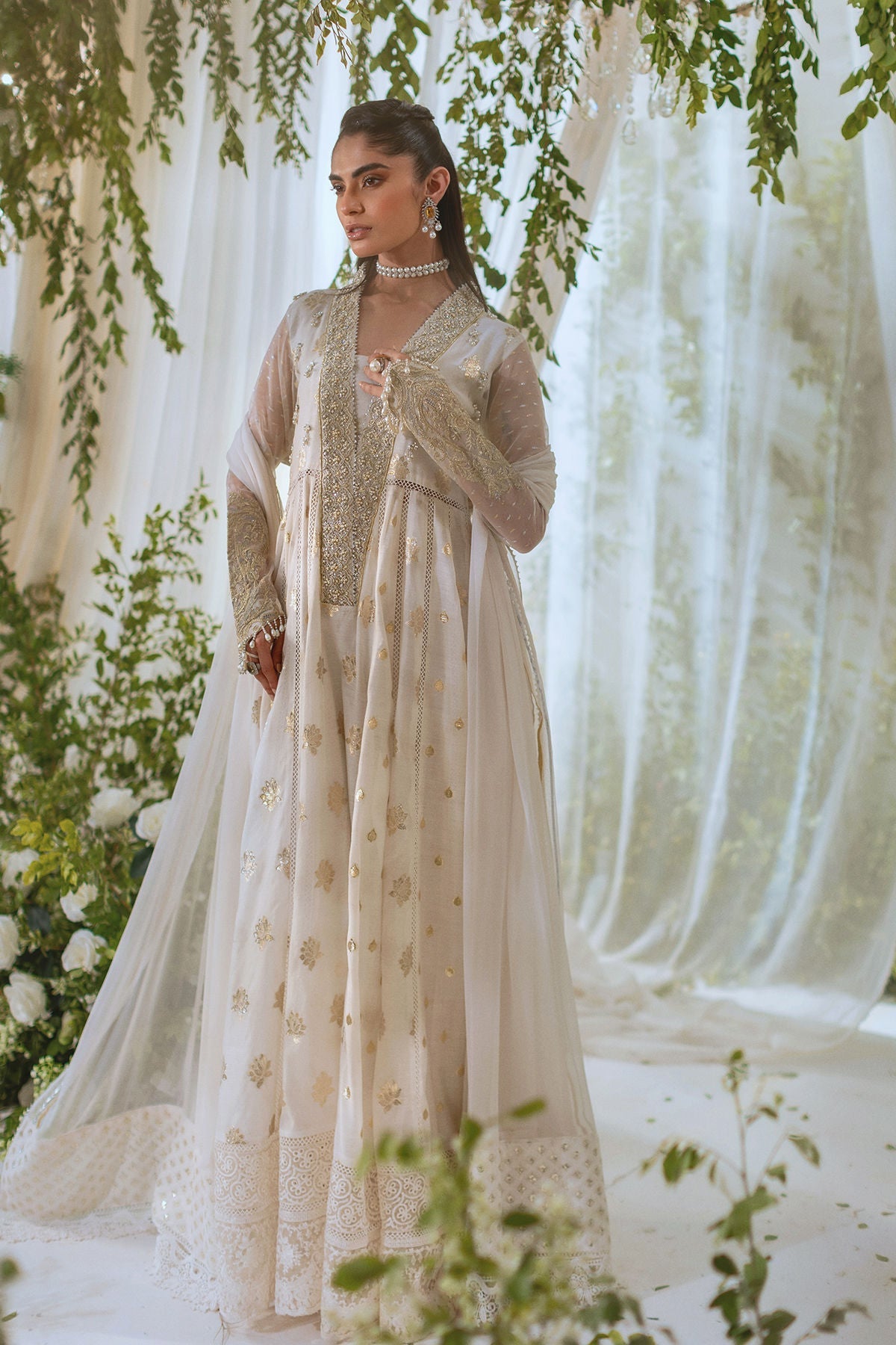 Annus Abrar | Lumi Eid Edit | Nuha Kalidar-Brand:Annus Abrar-Type:Ladies Clothes-Dusty White-Lorex-House of Maryam- Buy in UK, USA