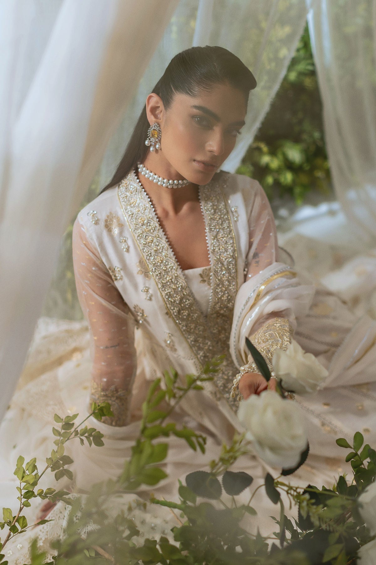 Annus Abrar | Lumi Eid Edit | Nuha Kalidar-Brand:Annus Abrar-Type:Ladies Clothes-Dusty White-Lorex-House of Maryam- Buy in UK, USA