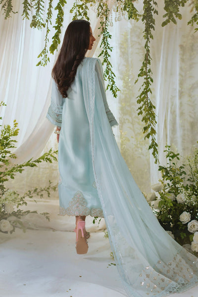 Annus Abrar | Lumi Eid Edit | Sabreen-Brand:Annus Abrar-Type:Ladies Clothes-Ice Blue-Silk-House of Maryam- Buy in UK, USA