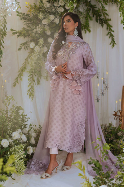 Annus Abrar | Lumi Eid Edit | Seri-Brand:Annus Abrar-Type:Ladies Clothes-Lilac-Silk Net-House of Maryam- Buy in UK, USA