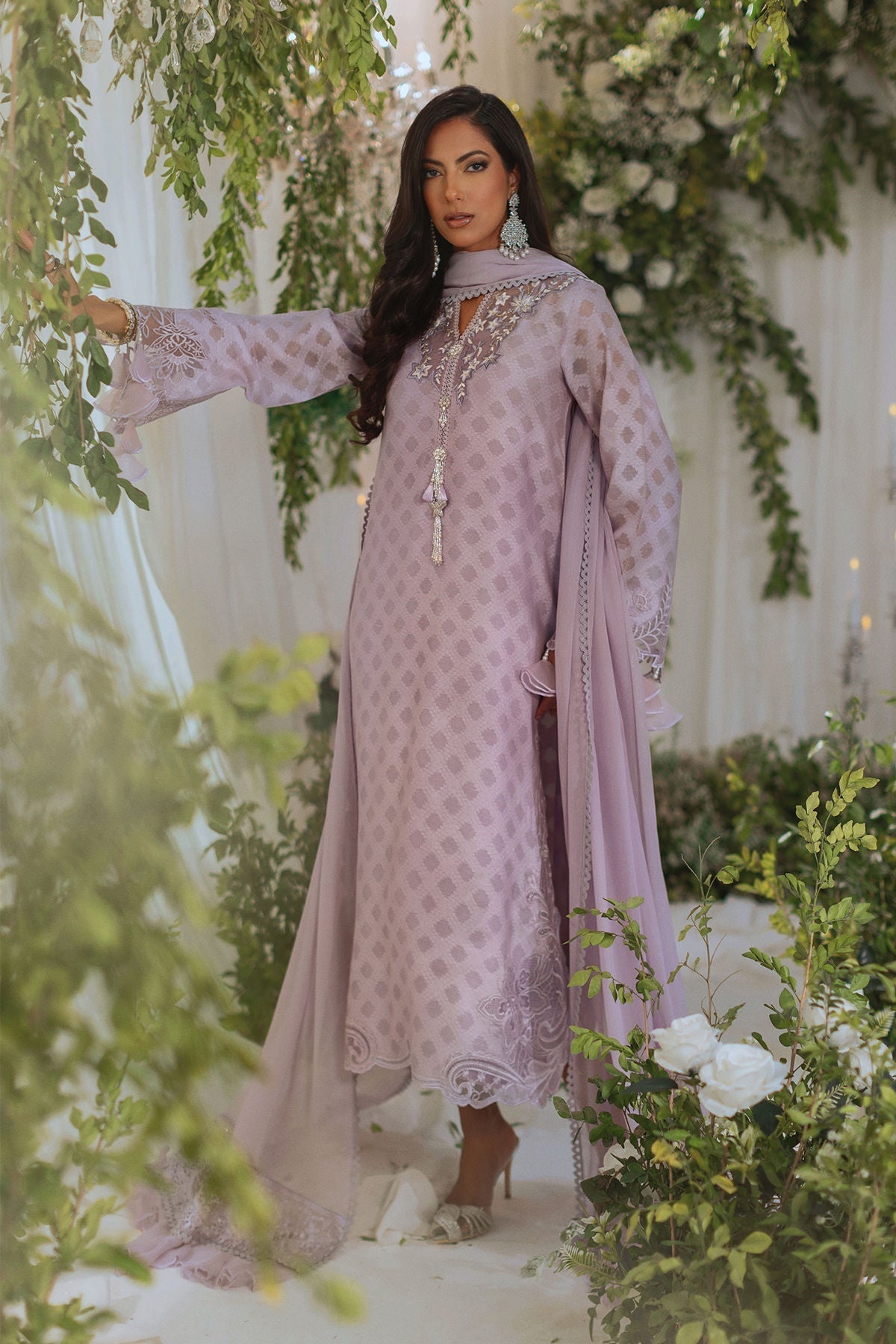 Annus Abrar | Lumi Eid Edit | Seri-Brand:Annus Abrar-Type:Ladies Clothes-Lilac-Silk Net-House of Maryam- Buy in UK, USA