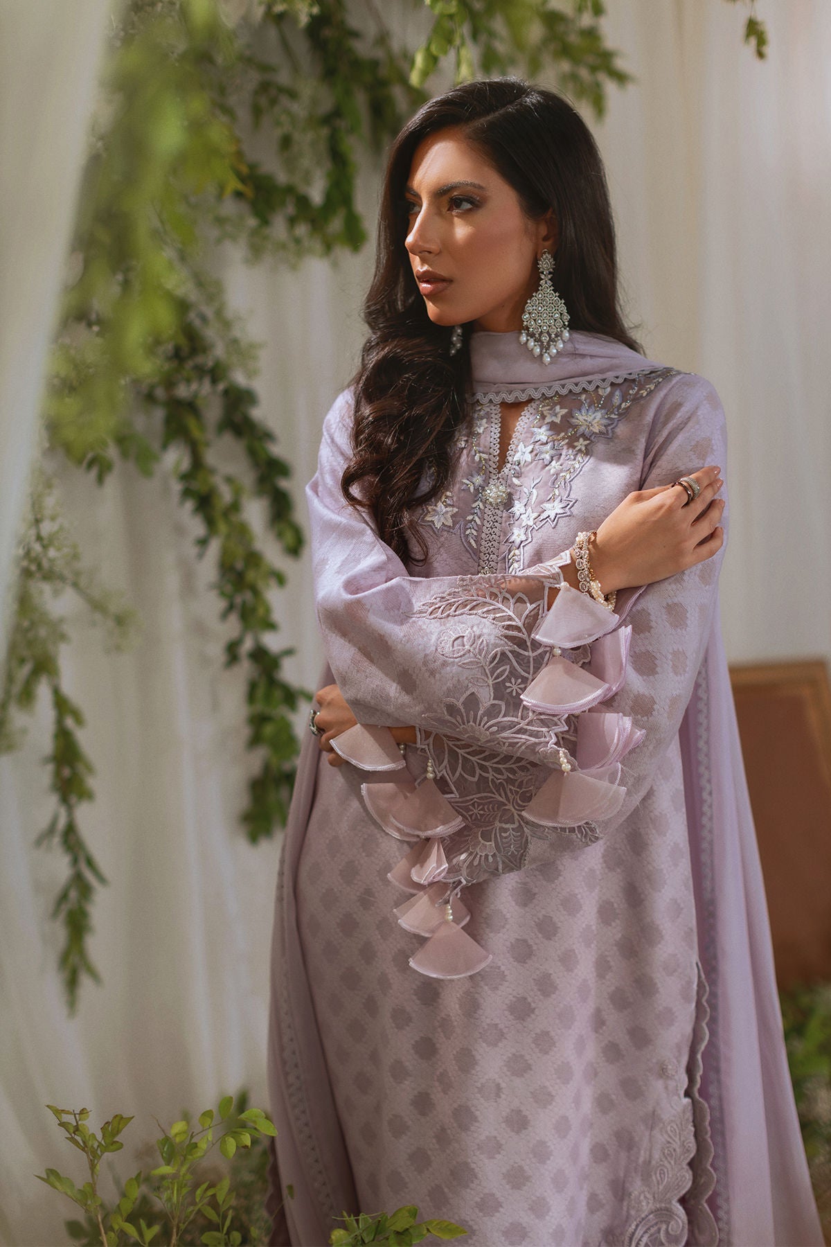 Annus Abrar | Lumi Eid Edit | Seri-Brand:Annus Abrar-Type:Ladies Clothes-Lilac-Silk Net-House of Maryam- Buy in UK, USA
