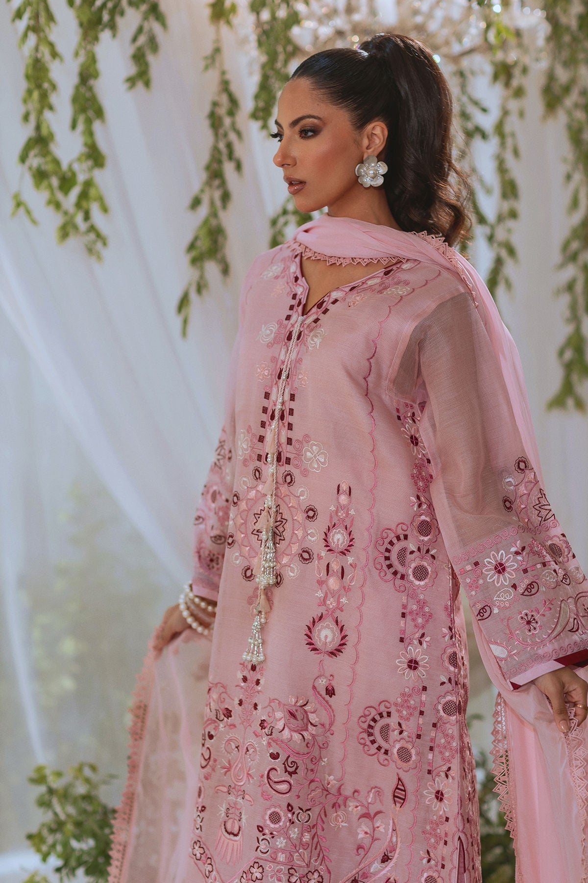 Annus Abrar | Lumi Eid Edit | Zimal-Brand:Annus Abrar-Type:Ladies Clothes-Tea Pink-Organza-House of Maryam- Buy in UK, USA
