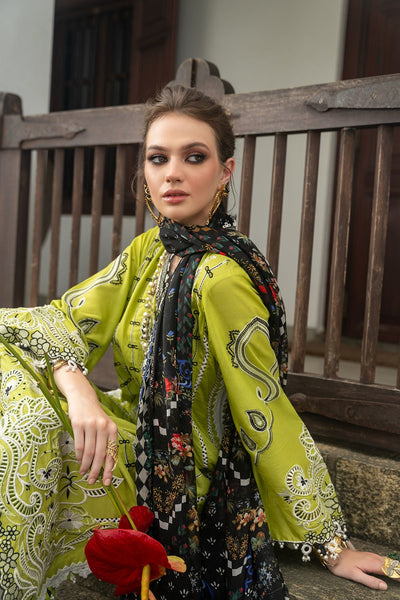 Annus Abrar | Neroli Luxury Lawn | Rutaba-Brand:Annus Abrar-Type:Ladies Clothes-Lime-Lawn-House of Maryam- Buy in UK, USA
