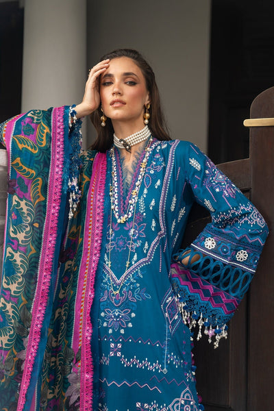Annus Abrar | Neroli Luxury Lawn | Seraya-Brand:Annus Abrar-Type:Ladies Clothes-Teal Blue-Lawn-House of Maryam- Buy in UK, USA
