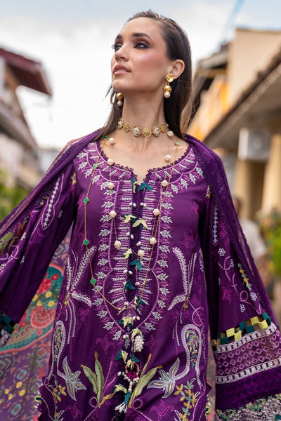 Annus Abrar | Neroli Luxury Lawn | Zoila-Brand:Annus Abrar-Type:Ladies Clothes-Purple-Lawn-House of Maryam- Buy in UK, USA