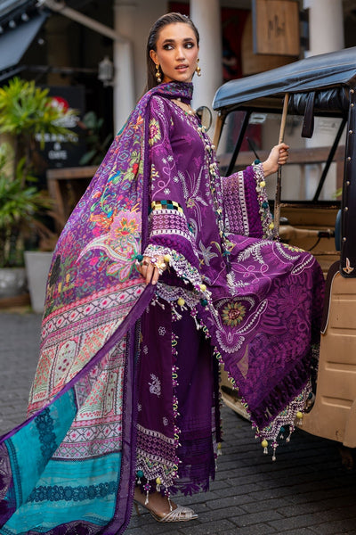 Annus Abrar | Neroli Luxury Lawn | Zoila-Brand:Annus Abrar-Type:Ladies Clothes-Purple-Lawn-House of Maryam- Buy in UK, USA