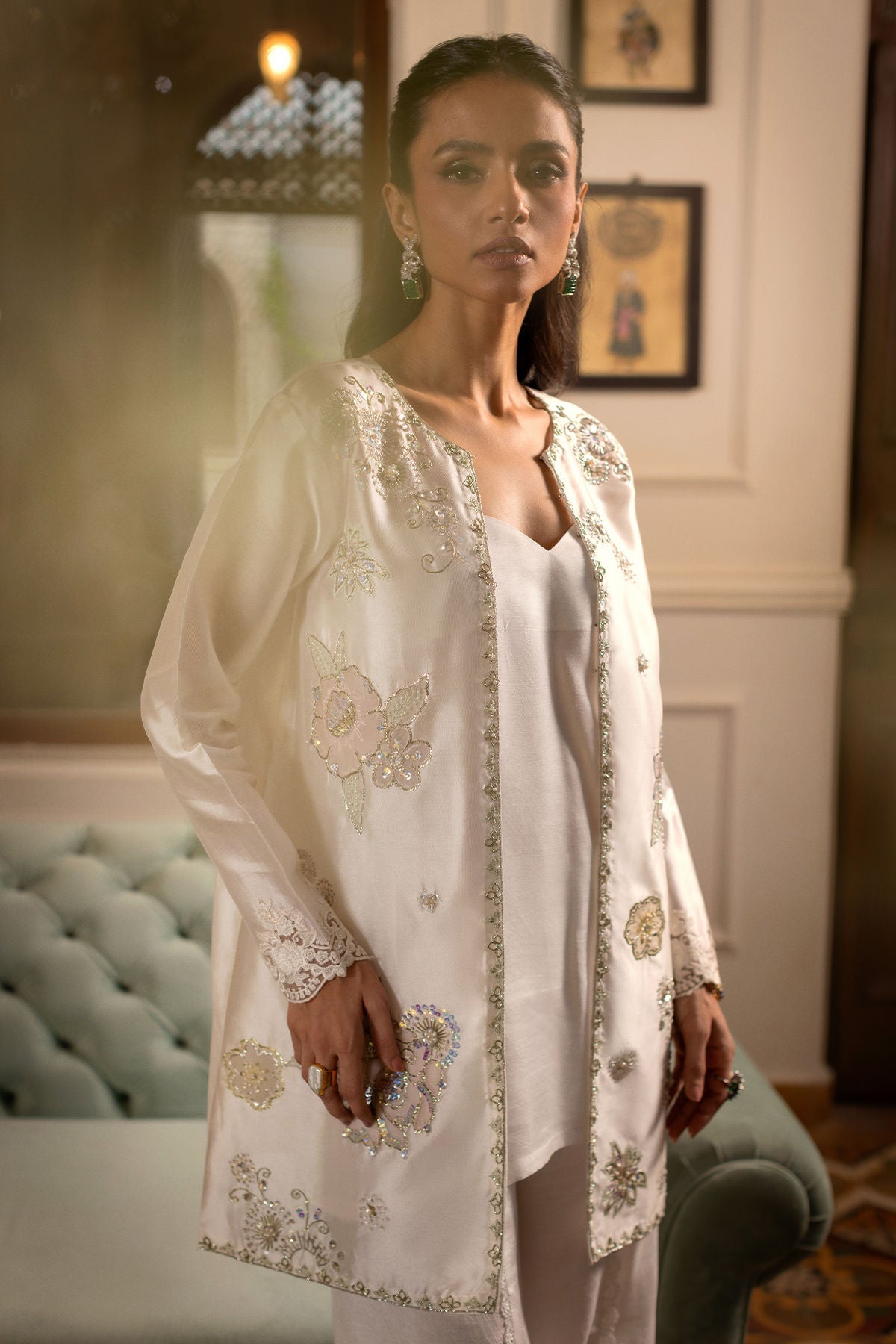 Annus Abrar | Zeh Eid Edit | Azeza-Brand:Annus Abrar-Type:Ladies Clothes-White-Sheesha Silk-House of Maryam- Buy in UK, USA