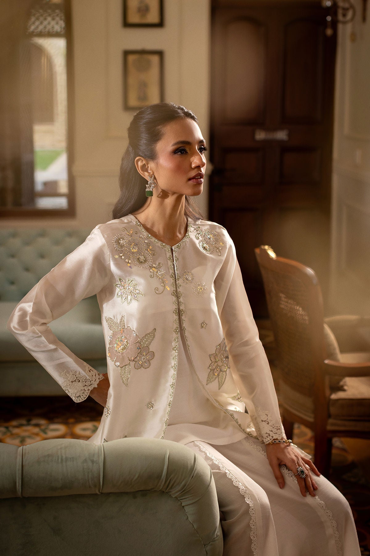 Annus Abrar | Zeh Eid Edit | Azeza-Brand:Annus Abrar-Type:Ladies Clothes-White-Sheesha Silk-House of Maryam- Buy in UK, USA