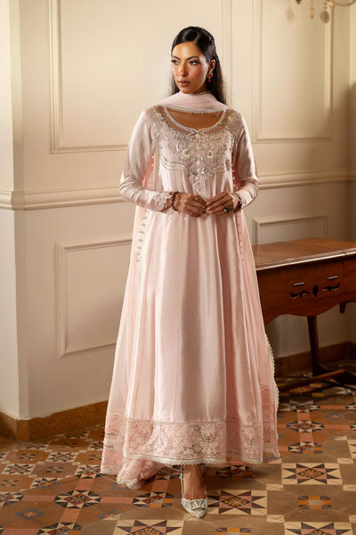 Annus Abrar | Zeh Eid Edit | Kesra-Brand:Annus Abrar-Type:Ladies Clothes-Light Peach Pink-Sheesha Silk-House of Maryam- Buy in UK, USA