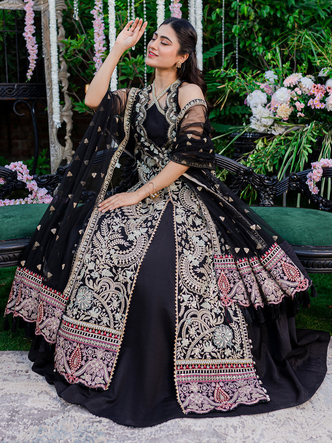 Izel | Heeriye Festive Collection |Surmaya by Designer Izel - House of Maryam - Pakistani Designer Ethnic Wear in {{ shop.shopifyCountryName }}