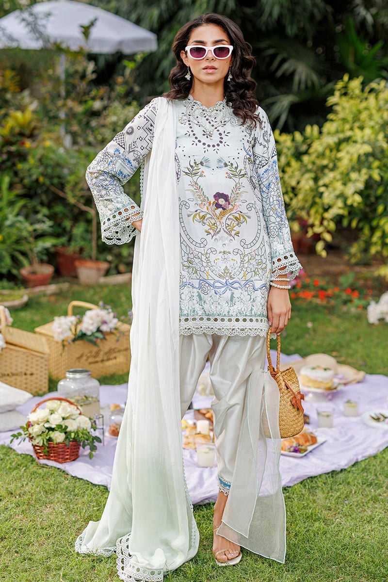 Ansab Jahangir | A Silk Afternoon Luxury Eid Silks 26 | Crema-Brand:Ansab Jahangir-Type:Ladies Clothes-Off White-Raw Silk-House of Maryam- Buy in UK, USA