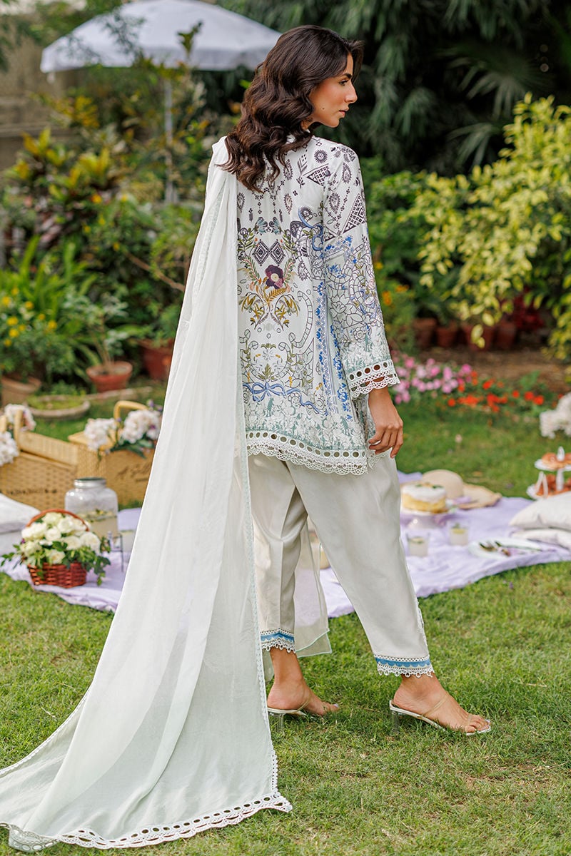 Ansab Jahangir | A Silk Afternoon Luxury Eid Silks 26 | Crema-Brand:Ansab Jahangir-Type:Ladies Clothes-Off White-Raw Silk-House of Maryam- Buy in UK, USA