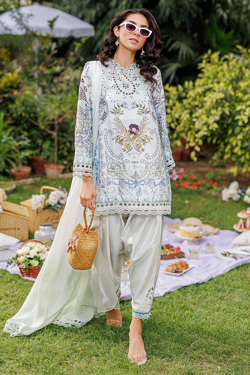 Ansab Jahangir | A Silk Afternoon Luxury Eid Silks 26 | Crema-Brand:Ansab Jahangir-Type:Ladies Clothes-Off White-Raw Silk-House of Maryam- Buy in UK, USA