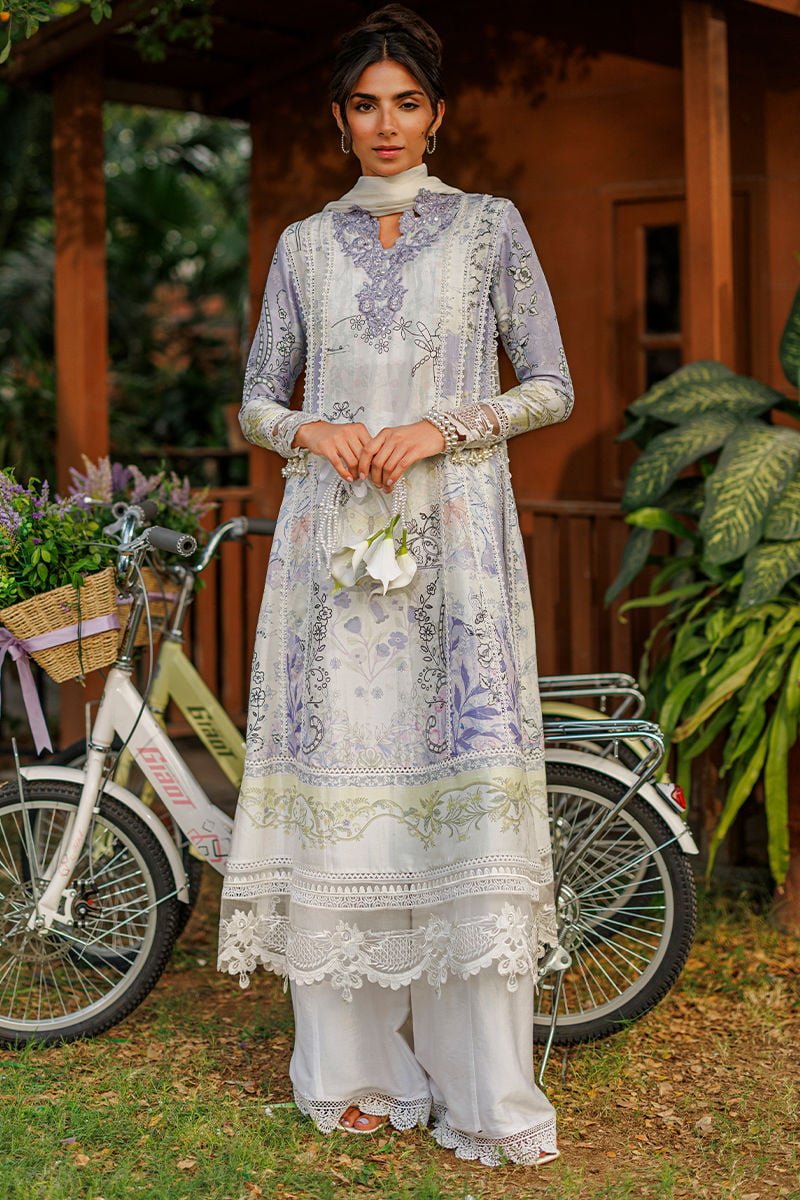 Ansab Jahangir | A Silk Afternoon Luxury Eid Silks 26 | Florina-Brand:Ansab Jahangir-Type:Ladies Clothes-Off White-Raw Silk-House of Maryam- Buy in UK, USA
