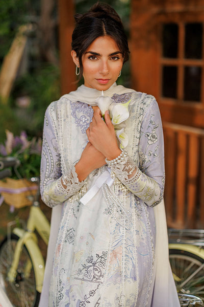 Ansab Jahangir | A Silk Afternoon Luxury Eid Silks 26 | Florina-Brand:Ansab Jahangir-Type:Ladies Clothes-Off White-Raw Silk-House of Maryam- Buy in UK, USA