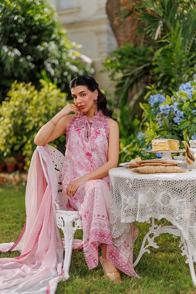 Ansab Jahangir | A Silk Afternoon Luxury Eid Silks 26 | Rosea-Brand:Ansab Jahangir-Type:Ladies Clothes-Blush Pink-Raw Silk-House of Maryam- Buy in UK, USA
