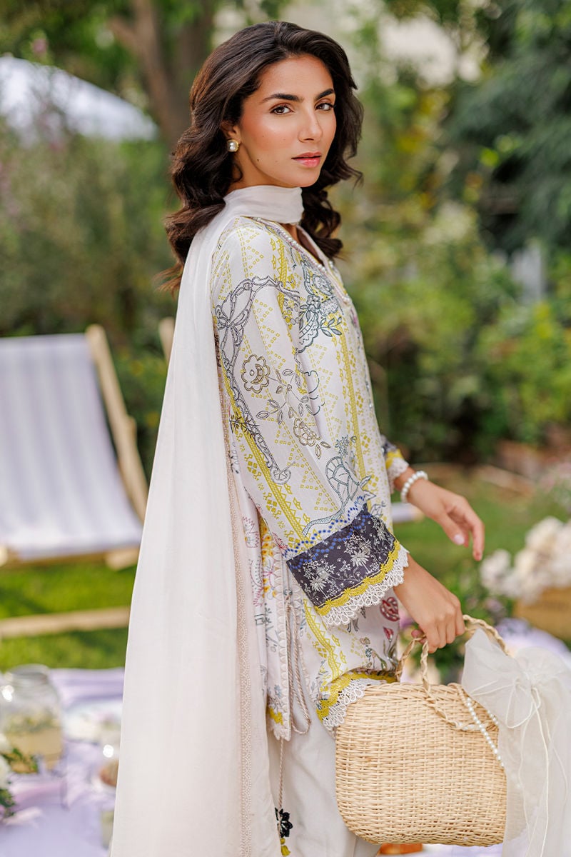 Ansab Jahangir | A Silk Afternoon Luxury Eid Silks 26 | Sunbeam-Brand:Ansab Jahangir-Type:Ladies Clothes-Off White-Raw Silk-House of Maryam- Buy in UK, USA