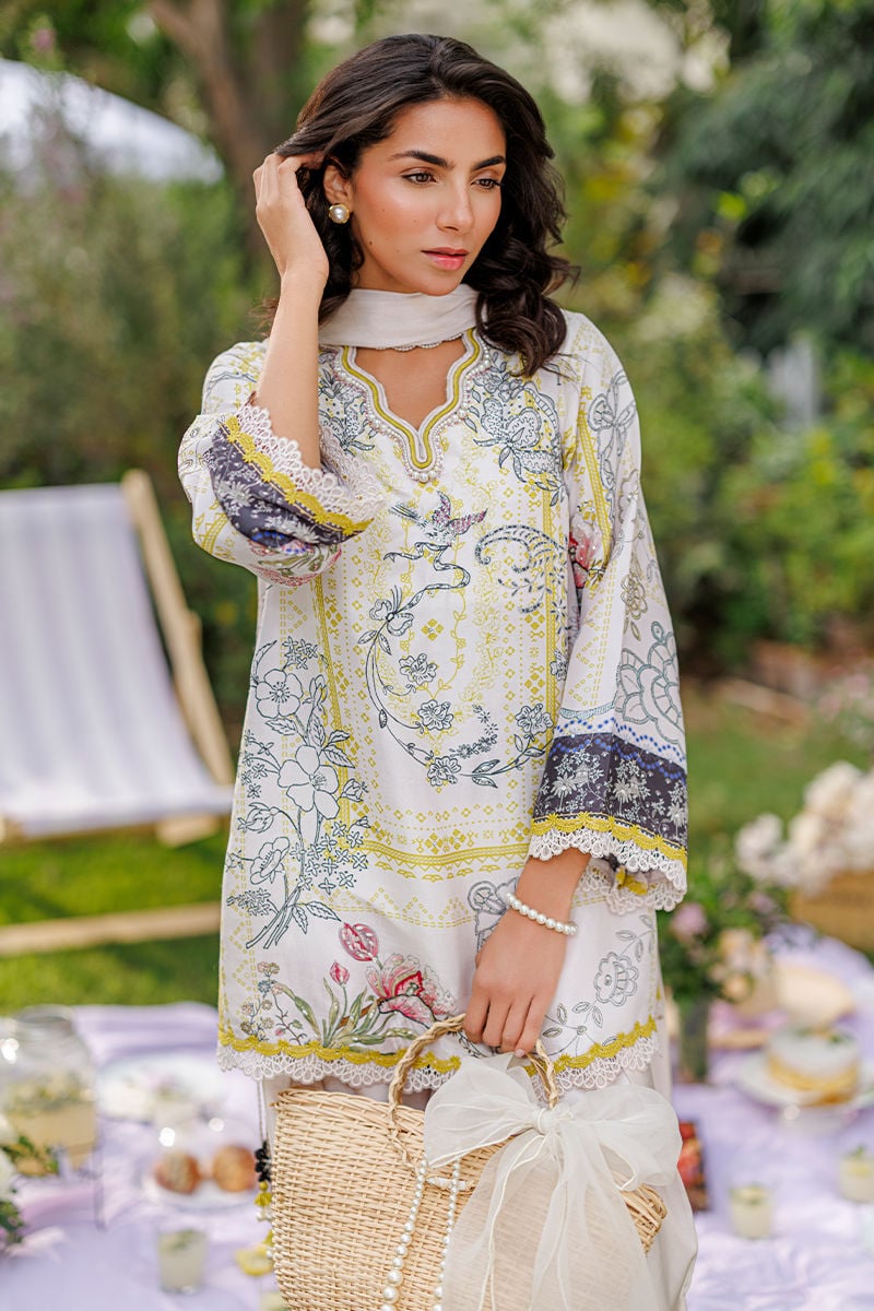 Ansab Jahangir | A Silk Afternoon Luxury Eid Silks 26 | Sunbeam-Brand:Ansab Jahangir-Type:Ladies Clothes-Off White-Raw Silk-House of Maryam- Buy in UK, USA