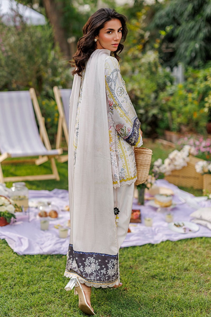 Ansab Jahangir | A Silk Afternoon Luxury Eid Silks 26 | Sunbeam-Brand:Ansab Jahangir-Type:Ladies Clothes-Off White-Raw Silk-House of Maryam- Buy in UK, USA