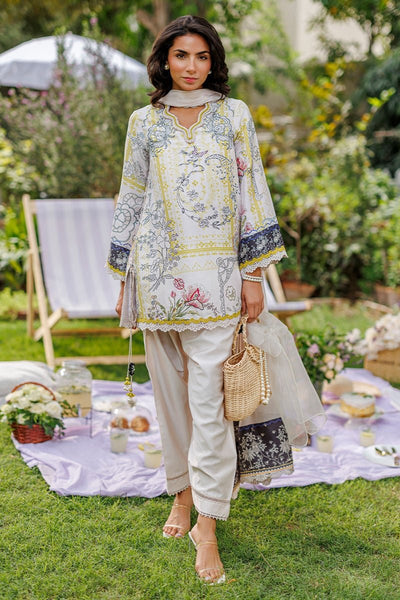 Ansab Jahangir | A Silk Afternoon Luxury Eid Silks 26 | Sunbeam-Brand:Ansab Jahangir-Type:Ladies Clothes-Off White-Raw Silk-House of Maryam- Buy in UK, USA