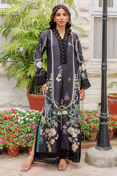 Ansab Jahangir | A Silk Afternoon Luxury Eid Silks 26 | Tisara-Brand:Ansab Jahangir-Type:Ladies Clothes-Black-Raw Silk-House of Maryam- Buy in UK, USA