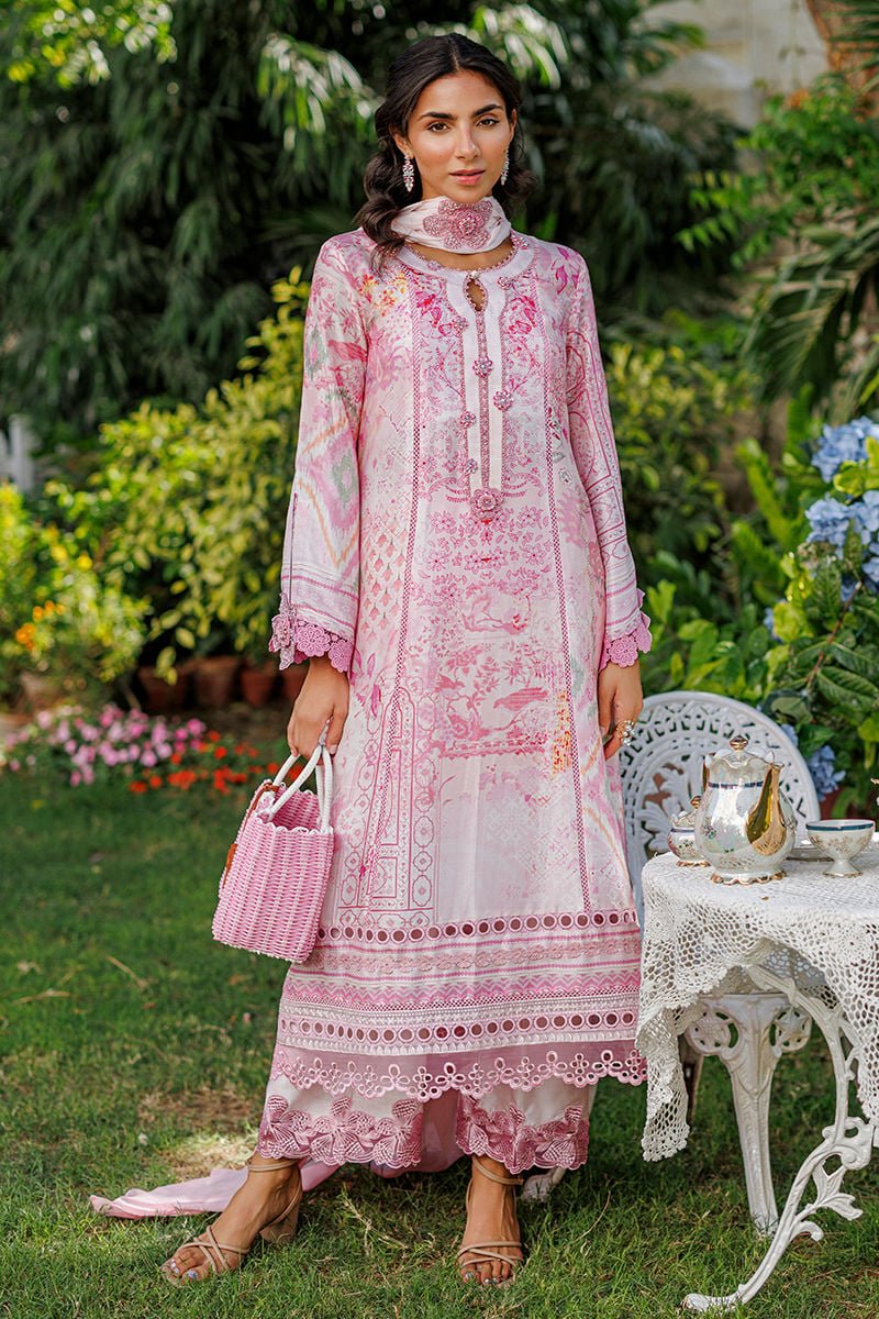 Ansab Jahangir | A Silk Afternoon Luxury Eid Silks 26 | Wisteria-Brand:Ansab Jahangir-Type:Ladies Clothes-Pink-Raw Silk-House of Maryam- Buy in UK, USA