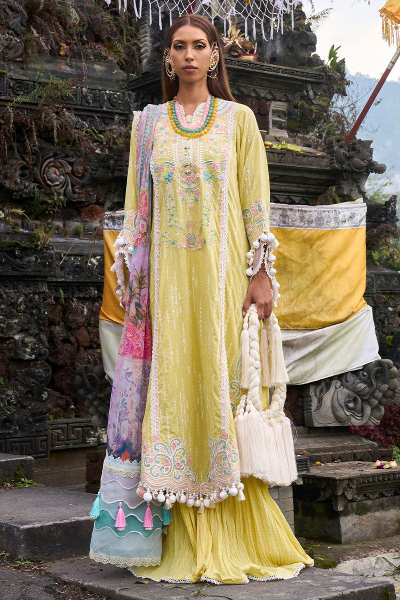 Ansab Jahangir | Zoha Lawn 24 | MARIGOLD -  Ansab Jahangir Luxury - Original Designer Dress - House of Maryam