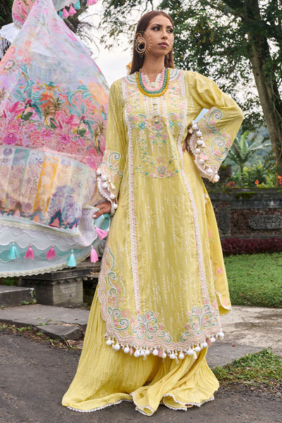 Ansab Jahangir | Zoha Lawn 24 | MARIGOLD -  Ansab Jahangir Luxury - Original Designer Dress - House of Maryam