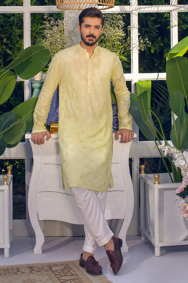 Pakistani Menswear | Ansab Jahangir | LEMON DROP by Designer House of Maryam Ltd. - House of Maryam - Pakistani Designer Ethnic Wear in {{ shop.shopifyCountryName }}