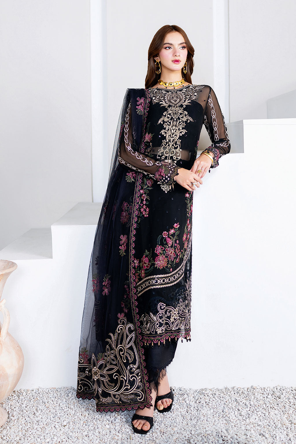 Ramsha | Arzoo Chiffon | U-204 -  Ramsha Ladies Clothes - Original Designer Dress - House of Maryam