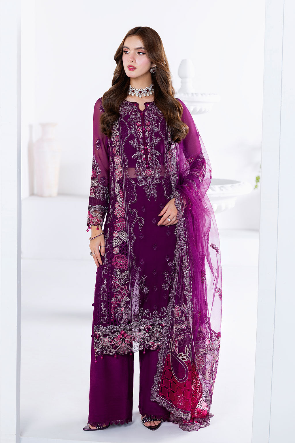 Ramsha | Arzoo Chiffon | U-206 -  Ramsha Ladies Clothes - Original Designer Dress - House of Maryam