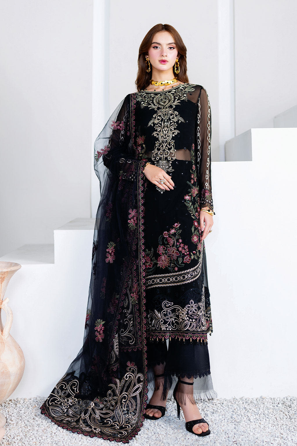 Ramsha | Arzoo Chiffon | U-204 -  Ramsha Ladies Clothes - Original Designer Dress - House of Maryam