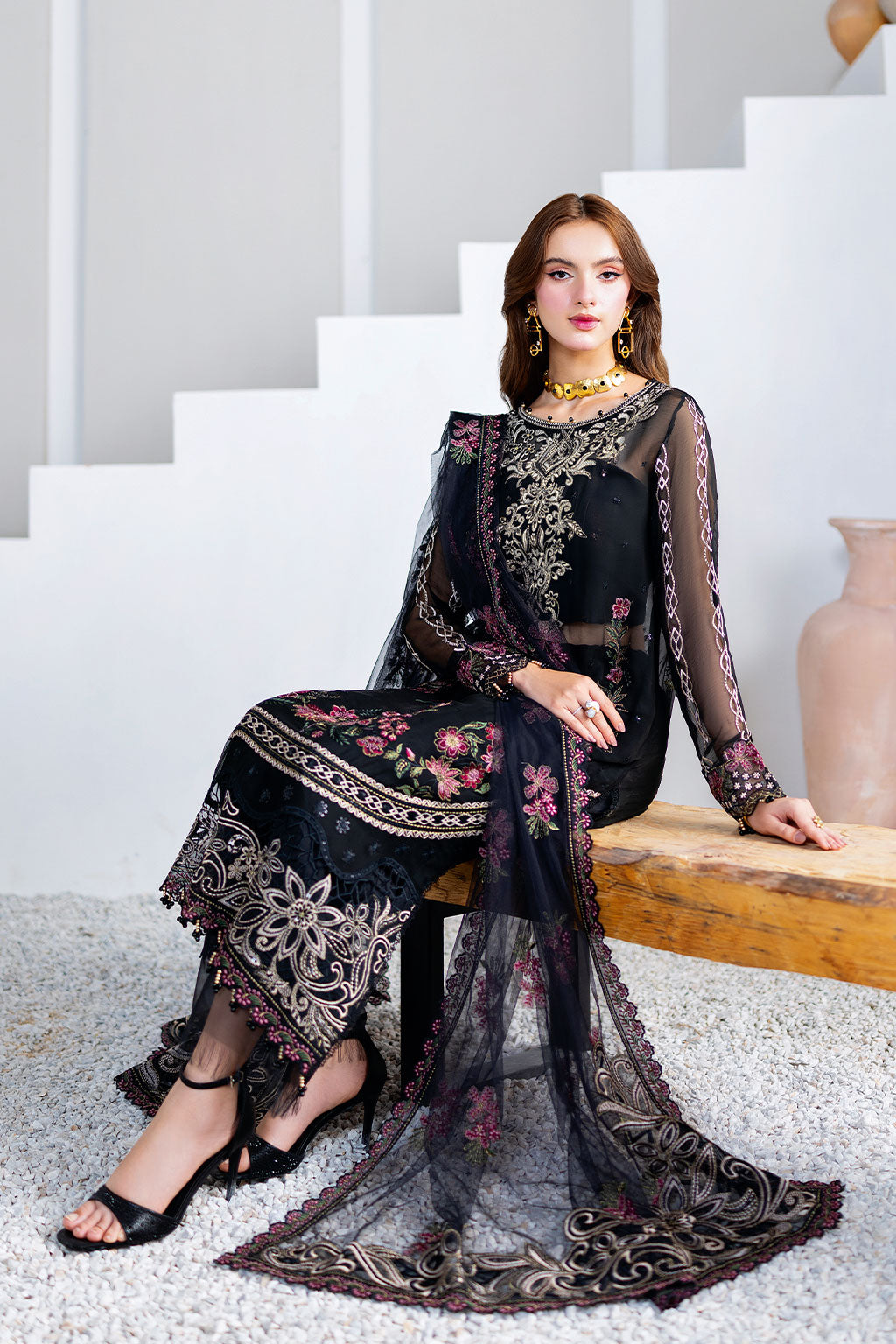 Ramsha | Arzoo Chiffon | U-204 -  Ramsha Ladies Clothes - Original Designer Dress - House of Maryam