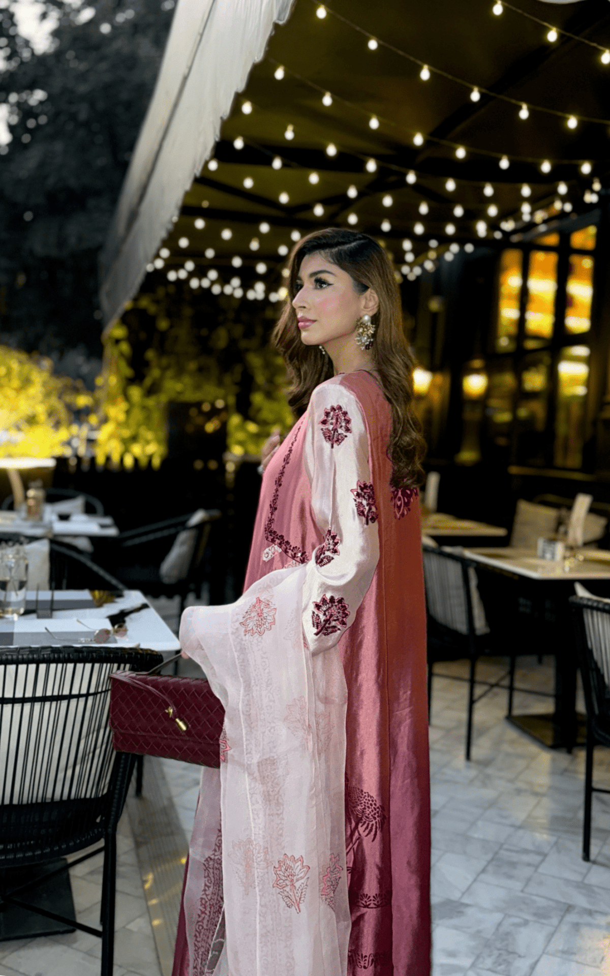 Asifa and Nabeel | Silk Edit 26 | Rose Noir-Brand:Asifa and Nabeel-Type:Ladies Clothes-Salmon Pink-Tissue Silk-House of Maryam- Buy in UK, USA