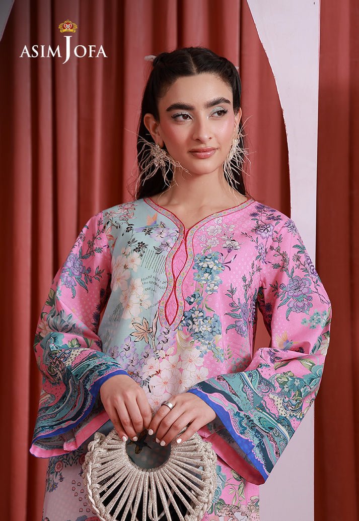 Asim Jofa | Eid Pret | AJPB-268-Brand:Asim Jofa-Type:Ladies Clothes-Pink-Lawn-House of Maryam- Buy in UK, USA