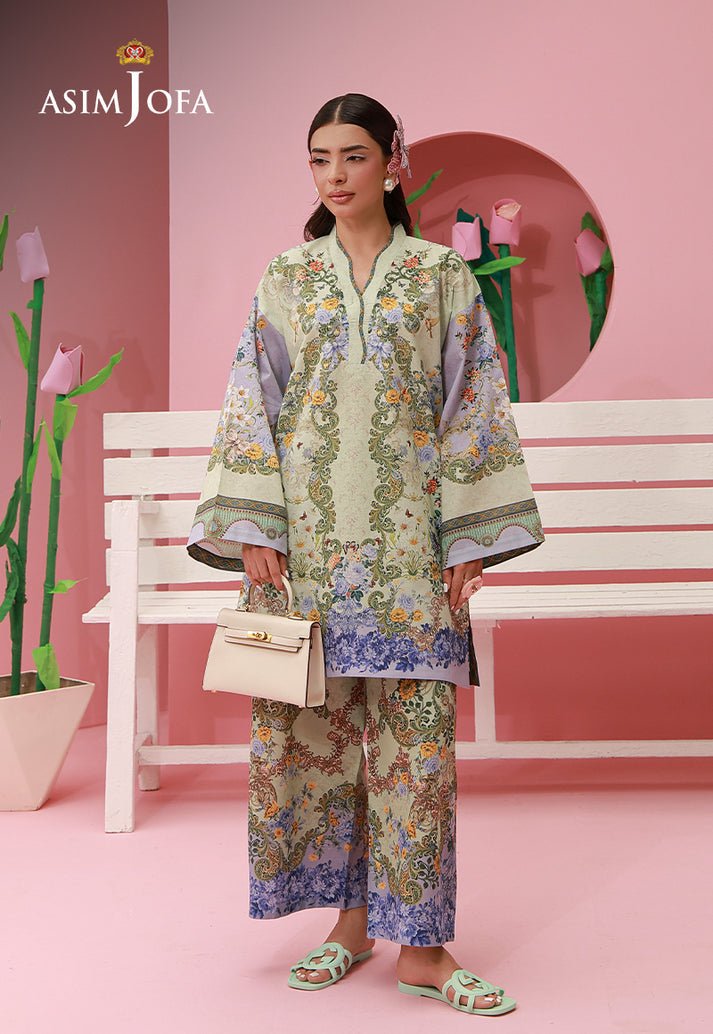 Asim Jofa | Eid Pret | AJPB-275-Brand:Asim Jofa-Type:Ladies Clothes-Mint Gray-Lawn-House of Maryam- Buy in UK, USA